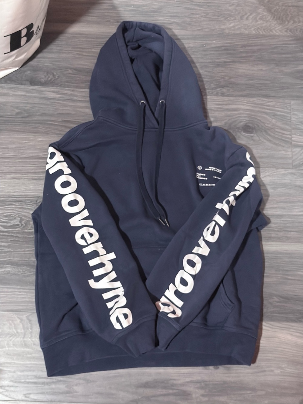 Groove Rhyme Navy Logo Hoodie - Size L
